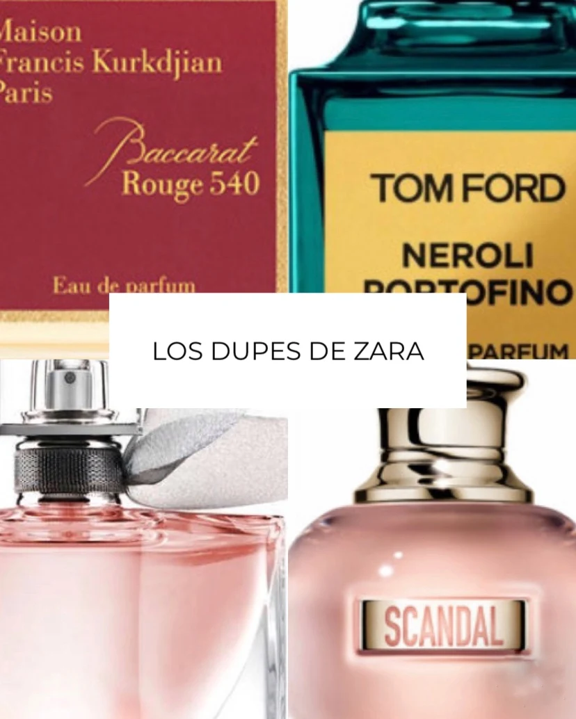 Perfumes Zara dupes Dior Givenchy baccarat Rouge dobles baratos copias