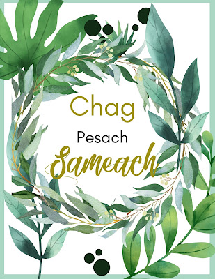 Chag Pesach Sameach Cards Printable - Passover Greetings And Pesach Wishes - 10 Aesthetic Pastel Floral Spring Designs