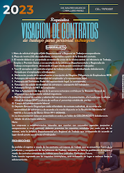 VISACIÓN DE CONTRATOS DE TRABAJO DE EXTRANJEROS (ACTUALIZADO A OCTUBRE DE 2023)