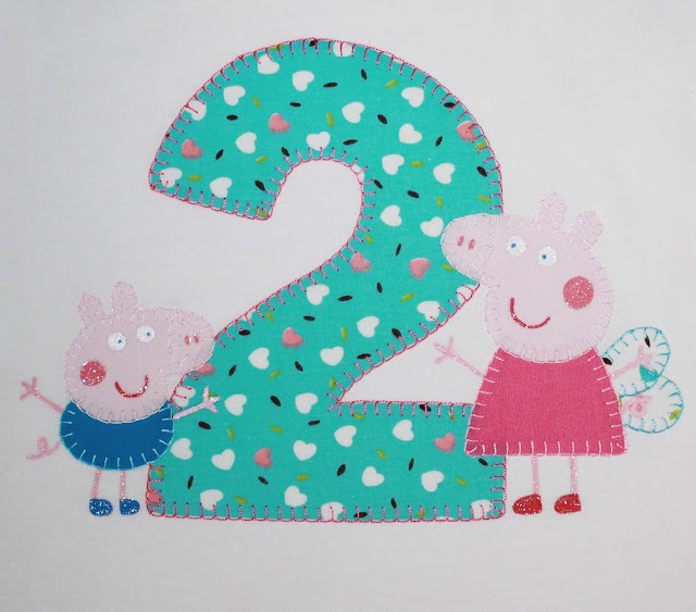 camiseta cumpleaños Peppa y George Pig