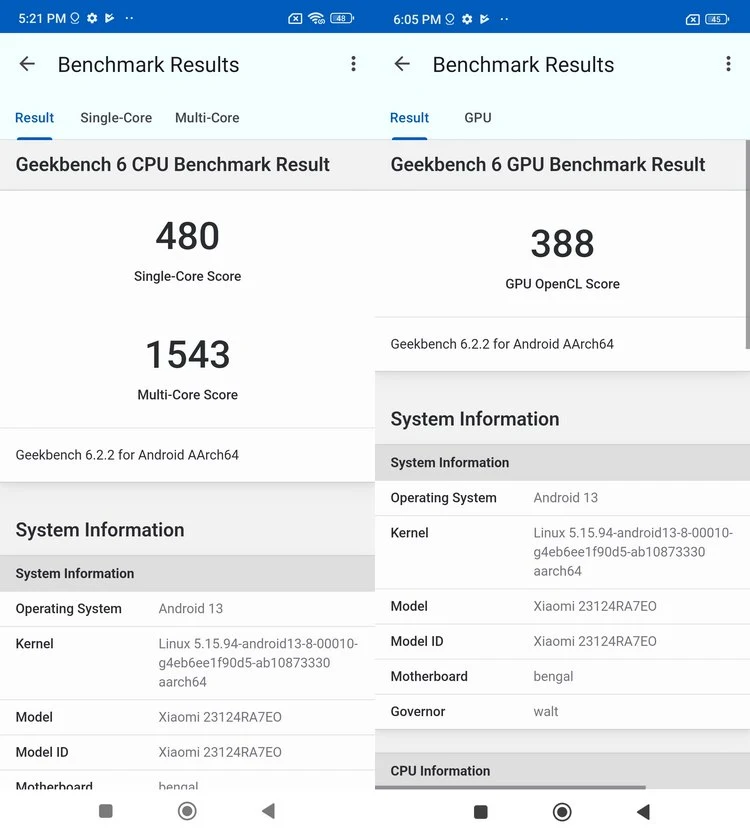 Aplikasi Device Info HW menampilkan informasi yang cukup akurat mengenai spesifikasi dan chipset Qualcomm Snapdragon 685 yang diusung oleh Realme C67. Jumlah core, parameter clockspeed, dan GPU terdeteksi dengan benar dan akurat.