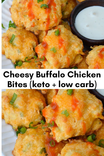 Cheesy Buffalo Chicken Bites (keto + low carb)