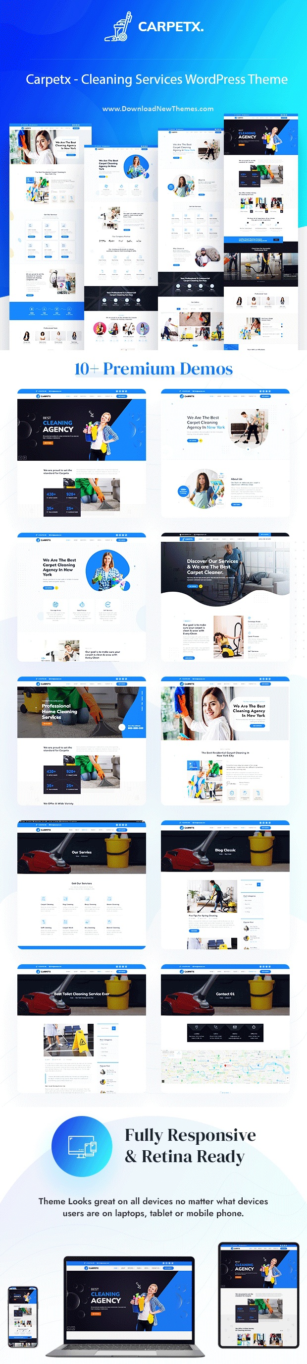 Carpetx - Cleaning Services WordPress Theme Review