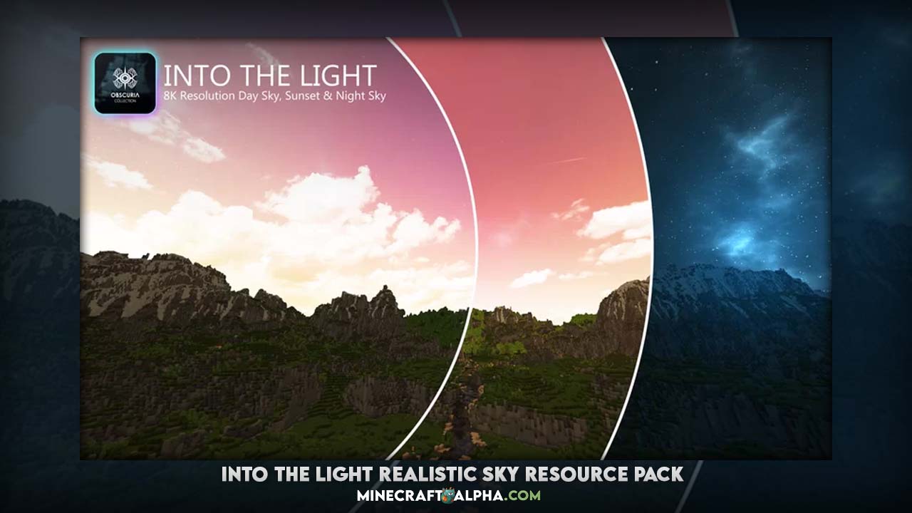 Into The Light Realistic Sky Resource Pack 1.18.1, 1.17.1 (8K Ultra HD Texture Pack)