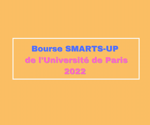 Bourse SMARTS-UP de l'Université de Paris 2022