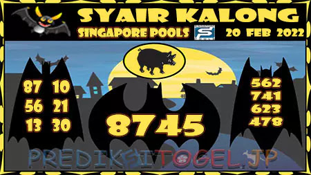 Syair Kalong Singapura Hari Ini 20-02-2022