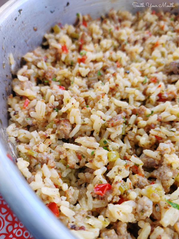 Better Than Bojangles Dirty Rice! A copycat recipe for Bojangles iconic Cajun dirty rice, made with sausage and a favorite throughout Southern states, especially the Carolinas!