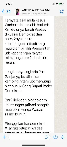 Kalau ada masalah itu diselesaikan bukan main WA blasting menyalahkan pihak lain Kalau ada masalah itu diselesaikan bukan kerahkan buzzer sebar WA Blasting menyalahkan pihak lain, siapa sih konsultannya? Panik elektabilitas terjun bebas?