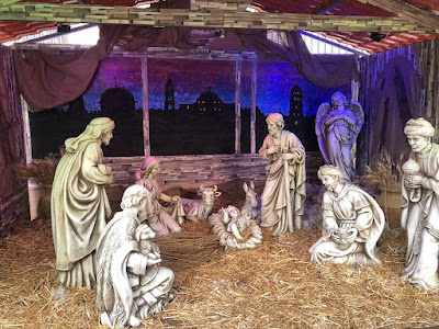 The birth of Jesus statues