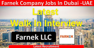 Farnek Services Hiring (10 Nos.) Vacancy In Dubai UAE