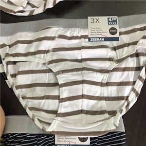 High Quality 100% pure cotton stripe Underpants mens Underwear briefs men bikini