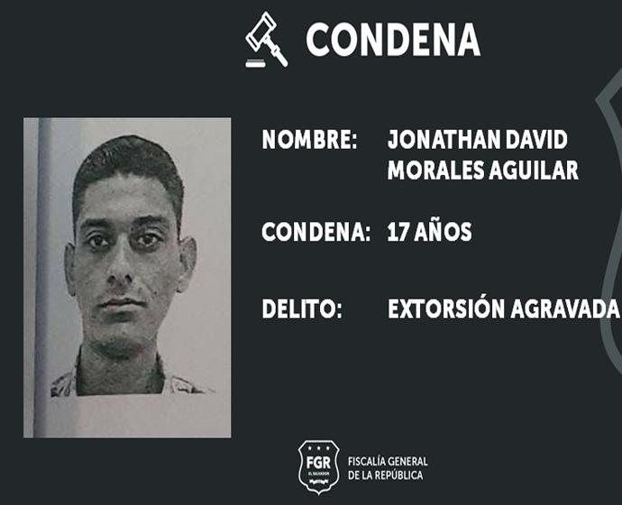El Salvador: Tres extorsionistas son condenados a 17 años de cárcel