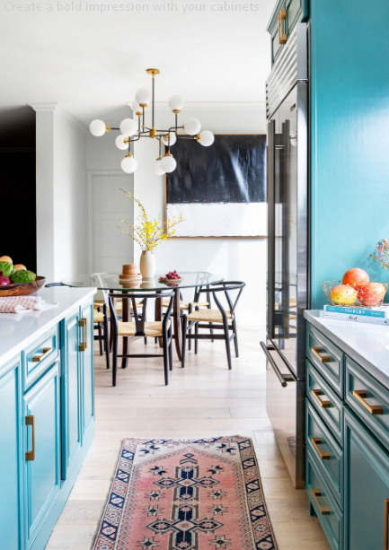 Create a bold impression with your cabinets