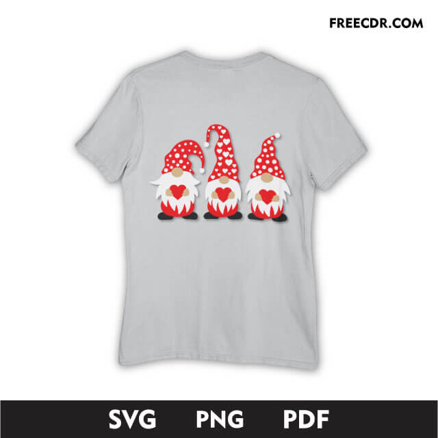 Valentines Gnomes T Shirts svg free