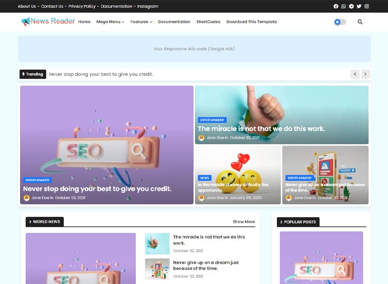 Blogger Template Speedily