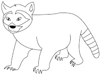 Raccoon coloring sheet