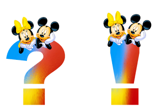 Abecedario en Colores de Mickey y Minnie, con Números.