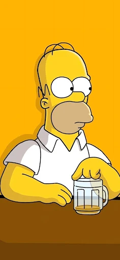 HOMER IN THE BAR HD WALLPAPER