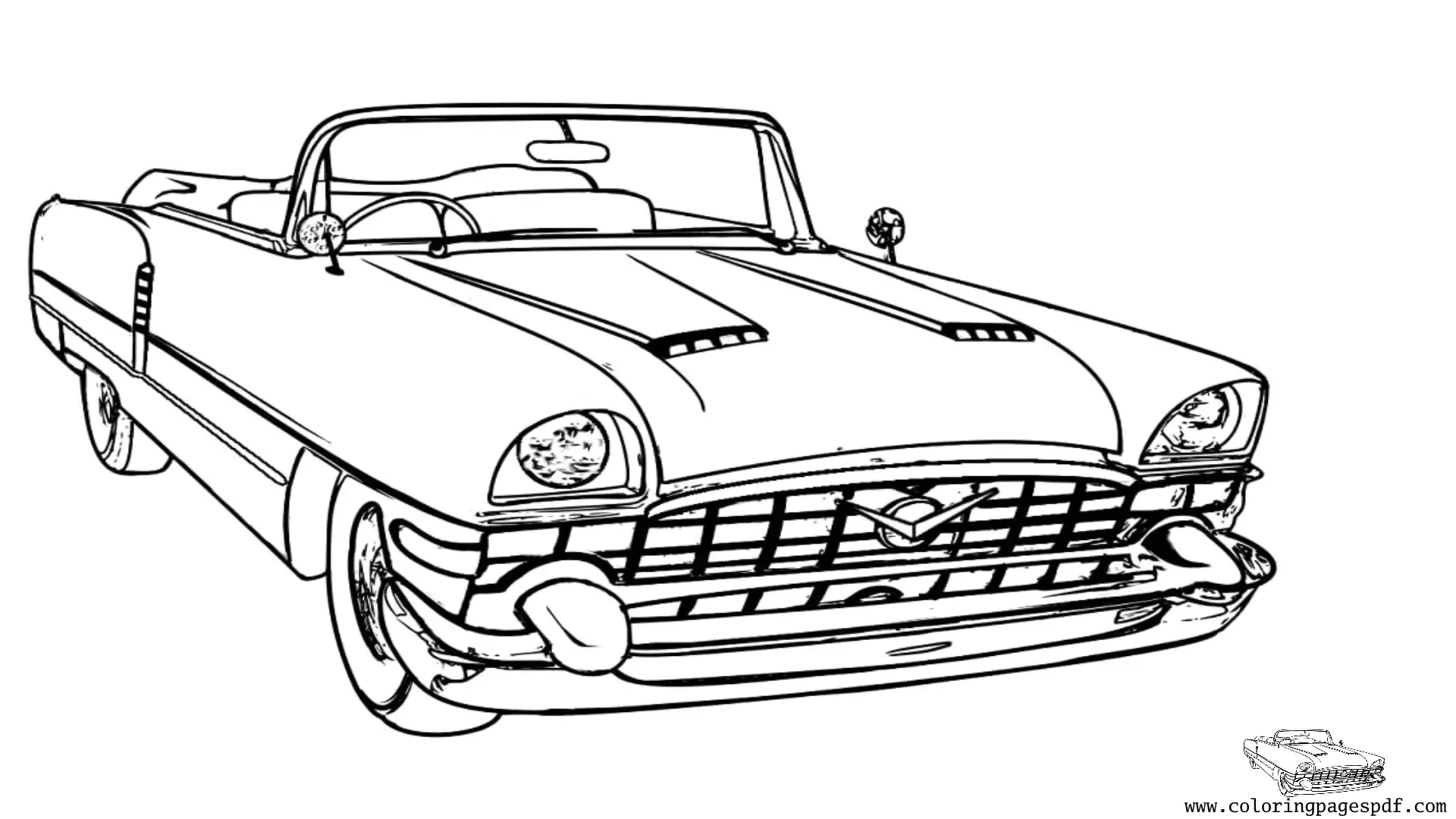Coloring Pages Of A Classic Car