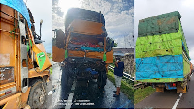 Polda Banten Tangani Kecelakaan Truk Tronton di Tol Tangerang – Merak Km 90.100 A