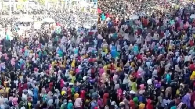 Viral Lautan Emak-emak Antre Minyak Goreng Bak Konser, Publik Ngeri: Sing Penting 3 Periode