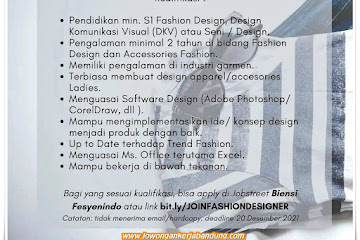Loker Bandung Fashion Graphic Designer