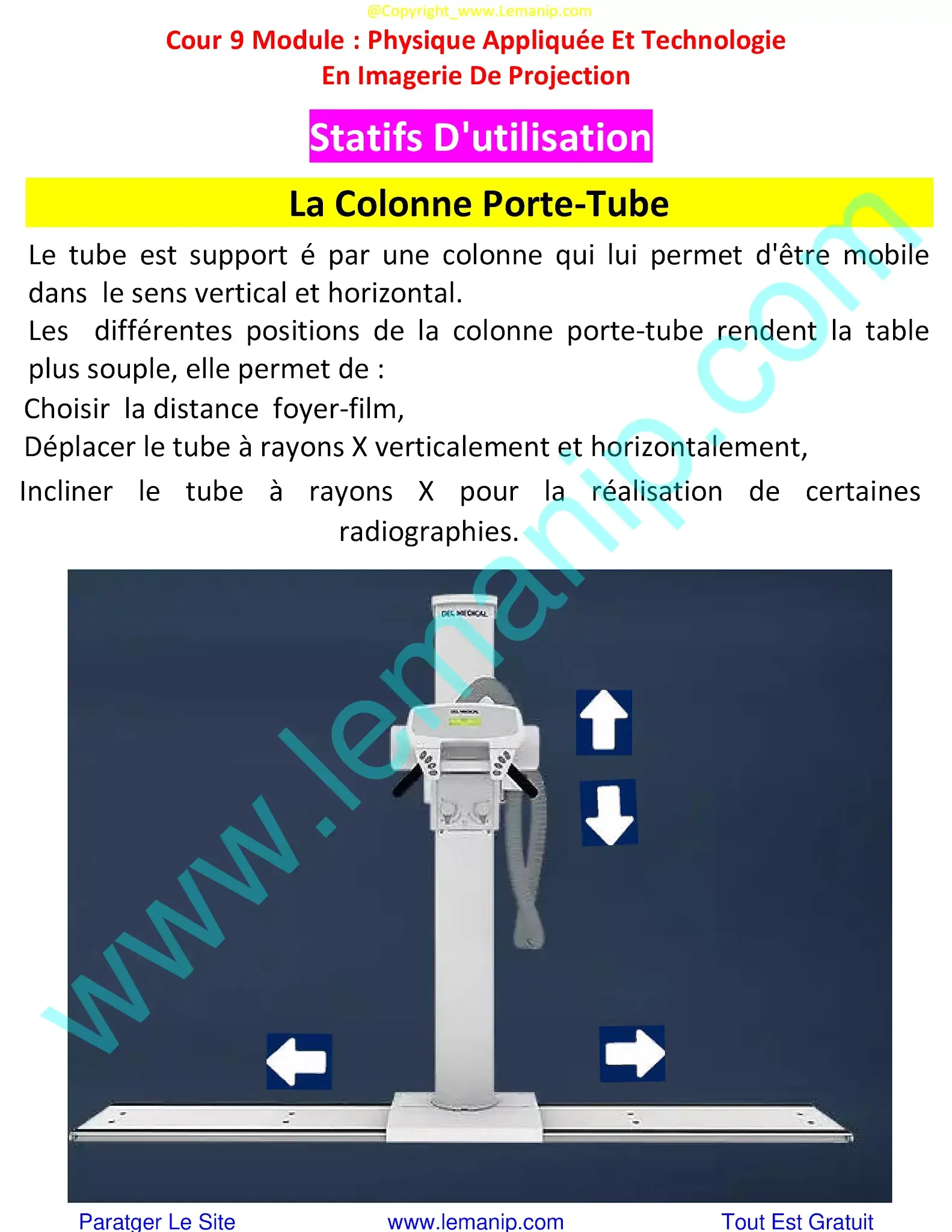 Colonne Porte-tube