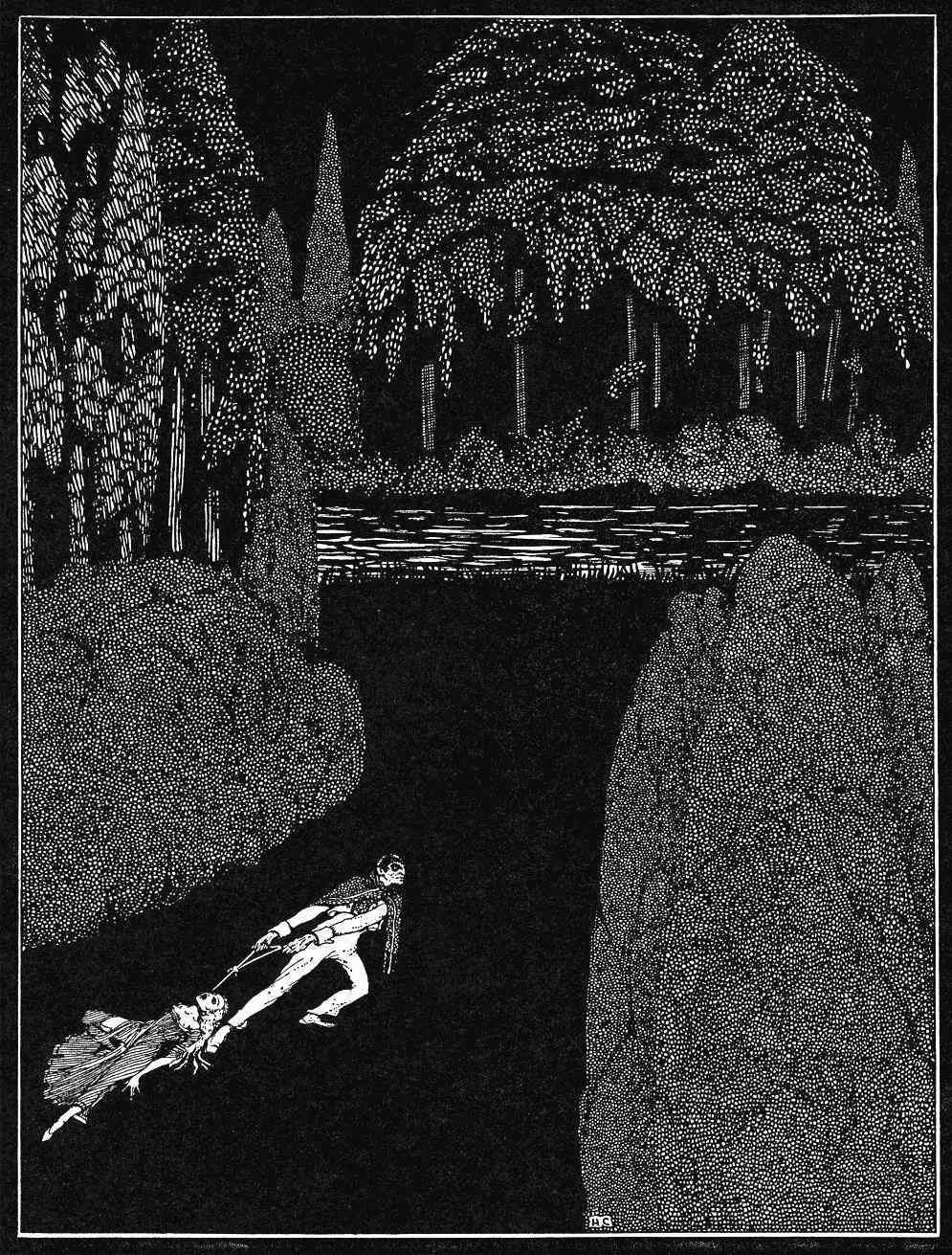 a Harry Clarke illustration of murder