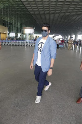 Director and bollywood producer Farhan Akhtar spotted at airport