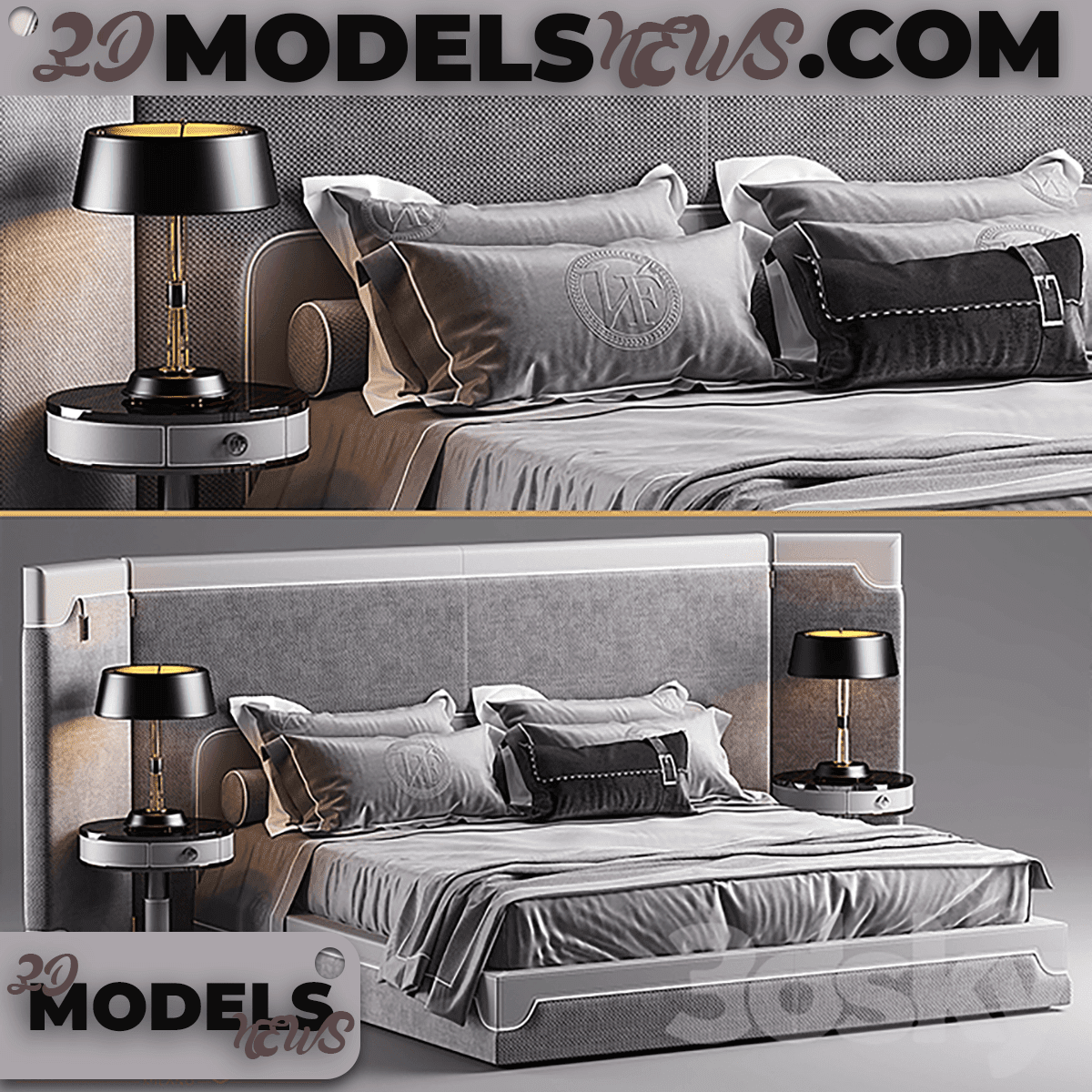 Modern bed model for lovers of black color 1