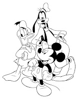 Donald Duck and Mickey Mouse coloring page
