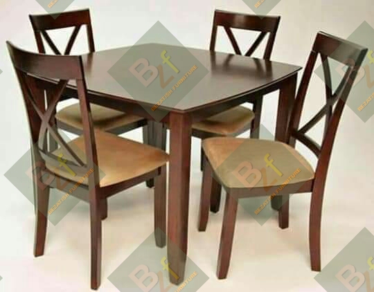 meja makan kayu jati kursi 4 minimalis