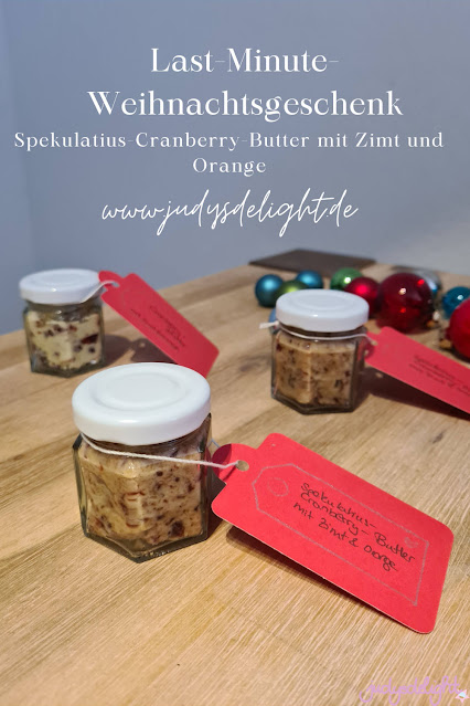 Do it yourself - Geschenke aus der Küche Weihnachten - Cranberry Butter mit Spekulatius