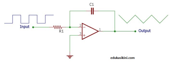 Rangkaian Integrator Karakteristik fungsi Serta Prinsip Kerjanya