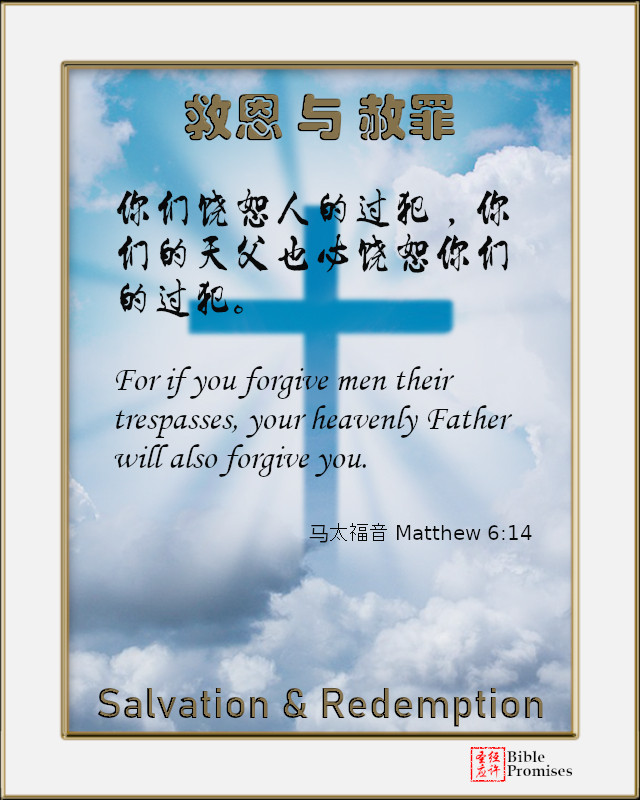 马太福音 MATTHEW 6:14 | Bible Promises