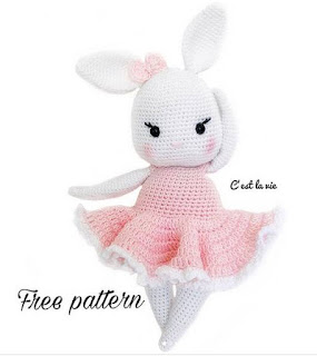 PATRON GRATIS CONEJA AMIGURUMI 49285 🐰