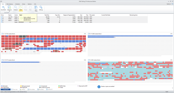 O&O Defrag Pro Full Version Main Windows