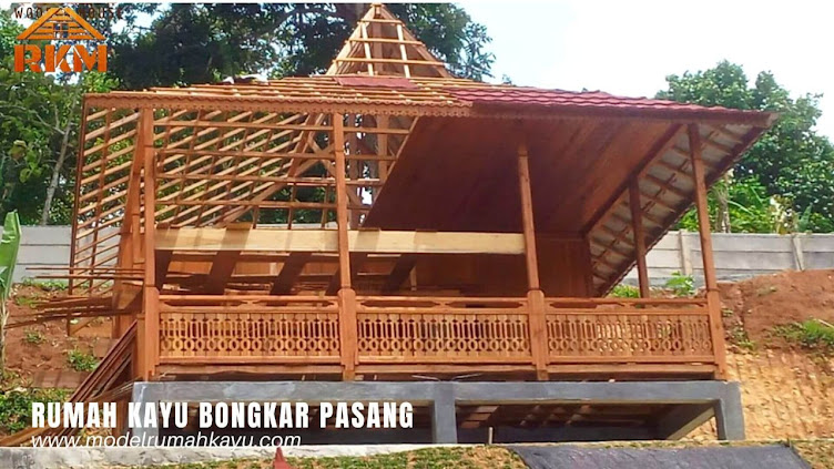 Rumah Kayu Unik dan Cantik Model Rumah Kayu Bongkar Pasang Rahardja Karya Mandiri (RKM) Sumsel 
