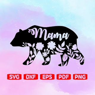 Mama Bear Free SVG 01 Cricut Ready File, Car Decals 060