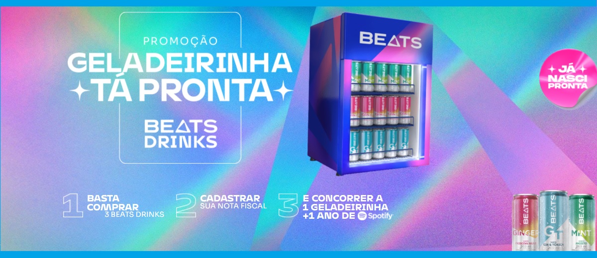 Promoção Geladeirinha Tá Pronta Beats Drinks