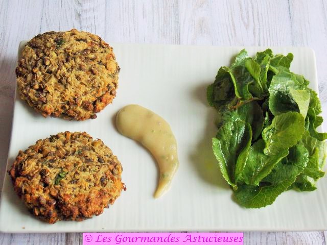 Galettes aux lentilles et aux champignons (Vegan)