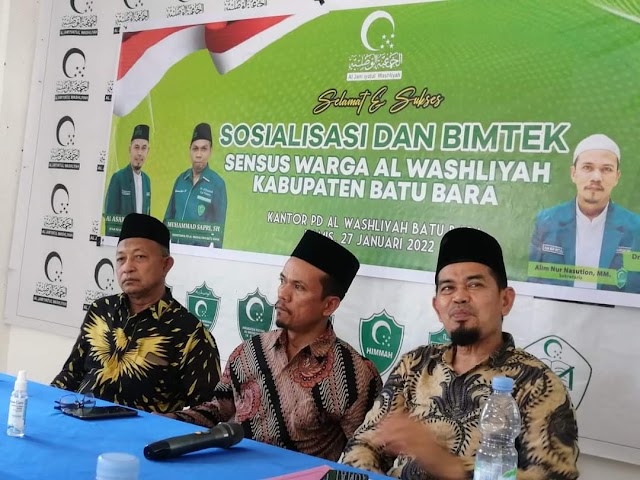 PD AL-WASHLIYAH BATU BARA LAKSANAKAN SOSIALISASI DAN BIMTEK WARGA AL-WASHLIYAH