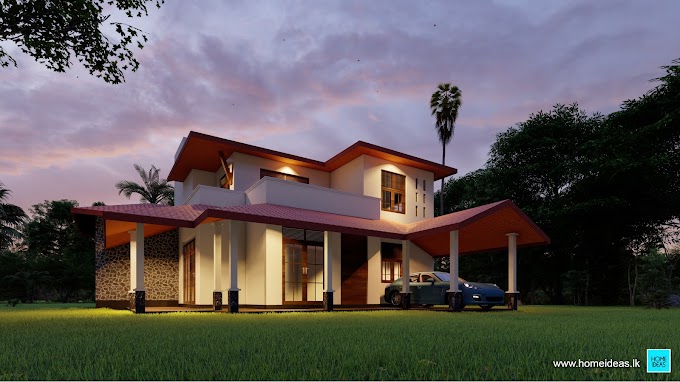Two story 4 Bedroom House Design  @ Wennappuwa Sri Lanka - House Designs Sri Lanka - sri lanka house plan - www.srilankahouseplan.lk