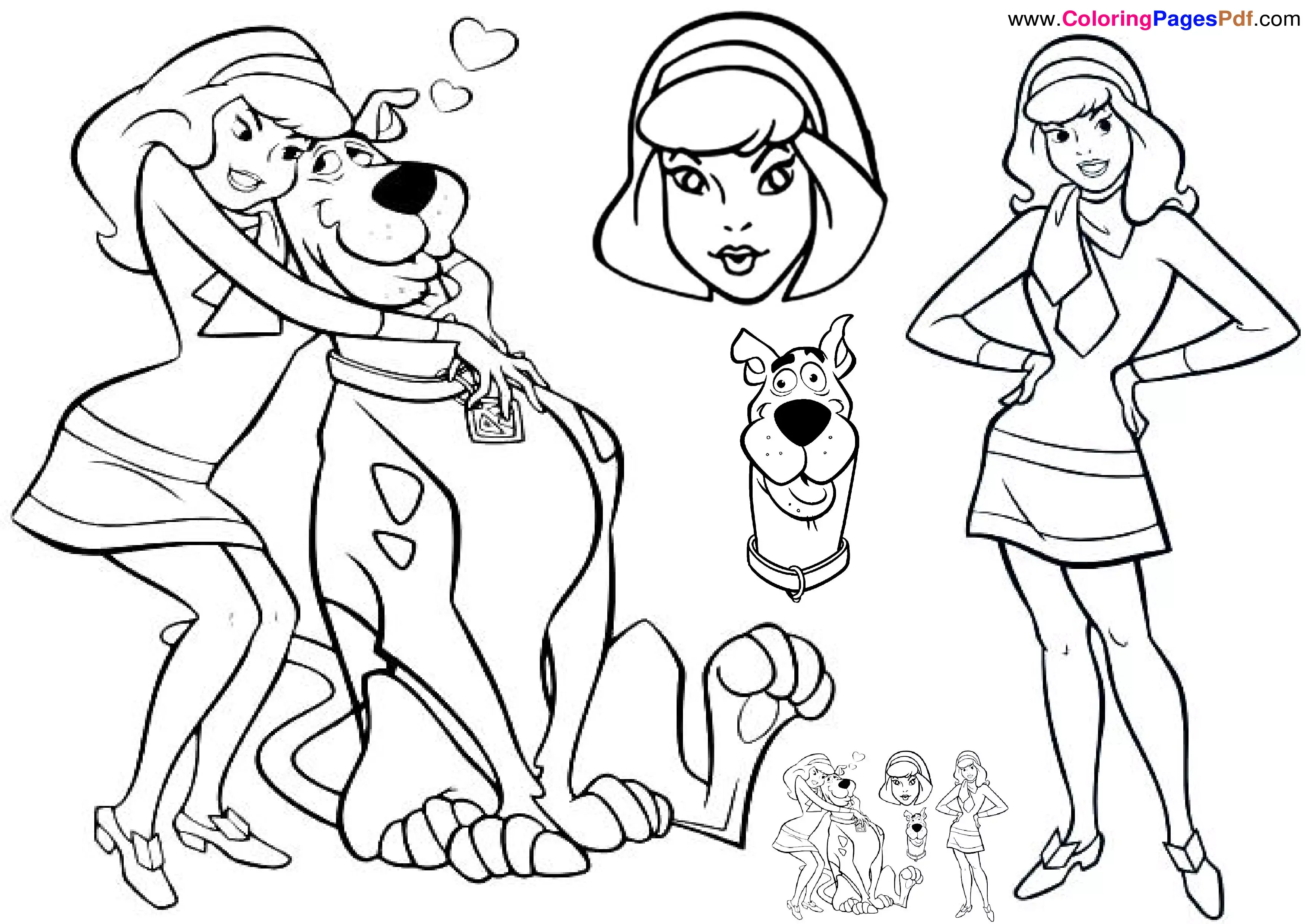 Scooby doo coloring pages daphne