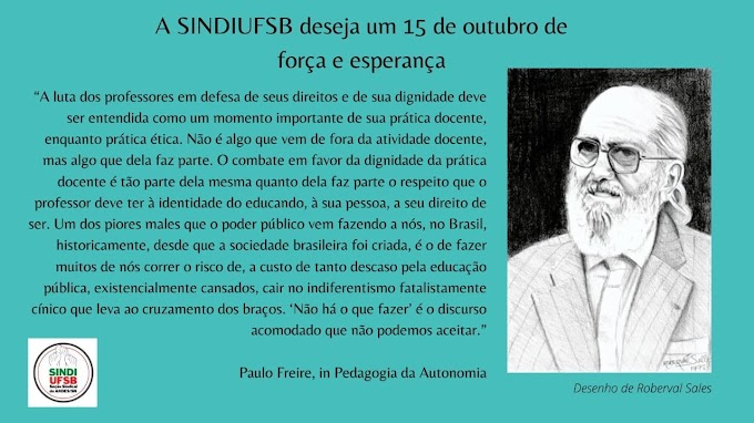 A SINDIUFSB deseja um 15 de outubro de força e esperança