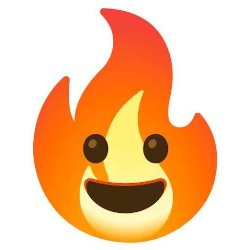Fire smile emoji