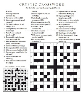 National Post Cryptic Crossword Forum: Saturday, February 27, 2021 — Male  Quartet