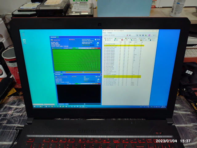 SSD는 배드섹터 검사결과 정상으로 나옴