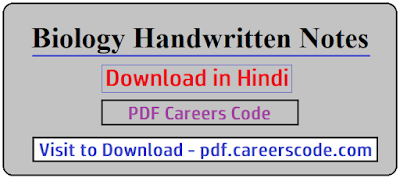 Download Biology Handwritten Notes in Hindi PDF