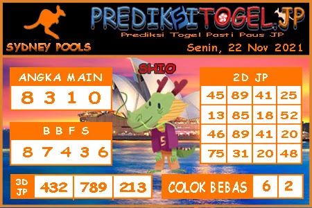 Prediksi Togel Sidney JP Senin 22 November 2021